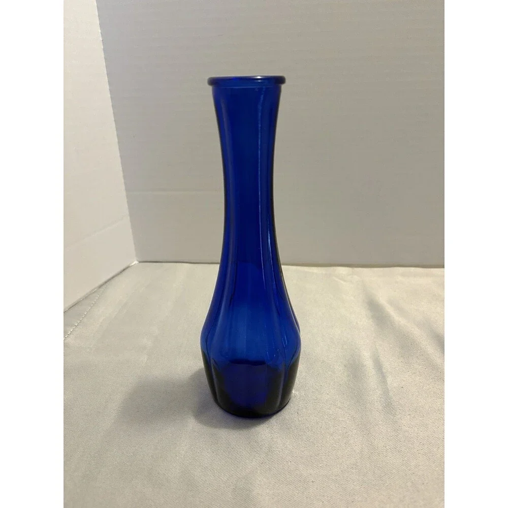 Vintage Indiana Glass Classico Bud Vase - Cobalt Blue